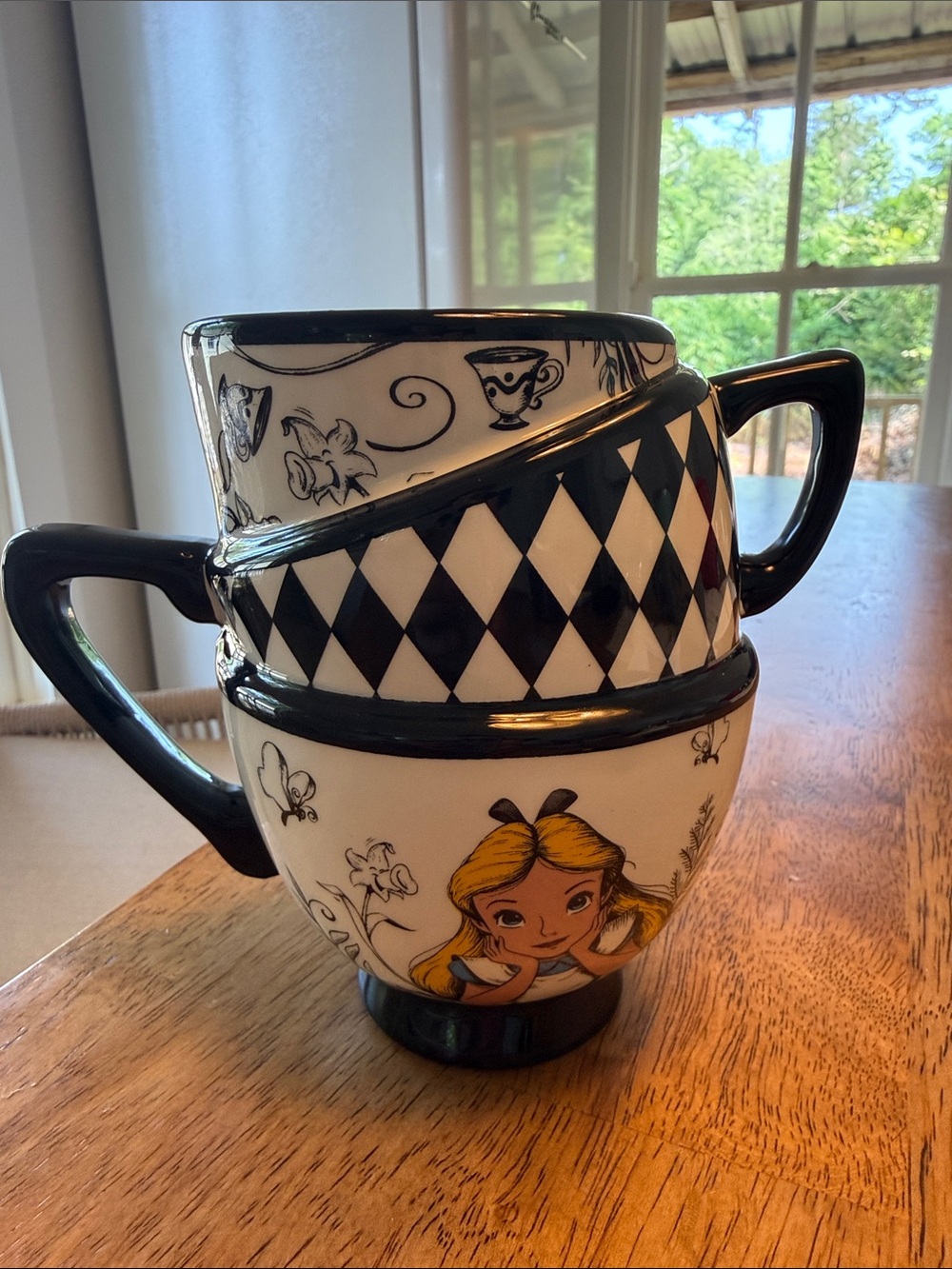 Disney Black and White Alice in Wonderland Mug